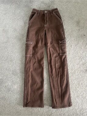Hollister Chocolate Brown Cargo Pants